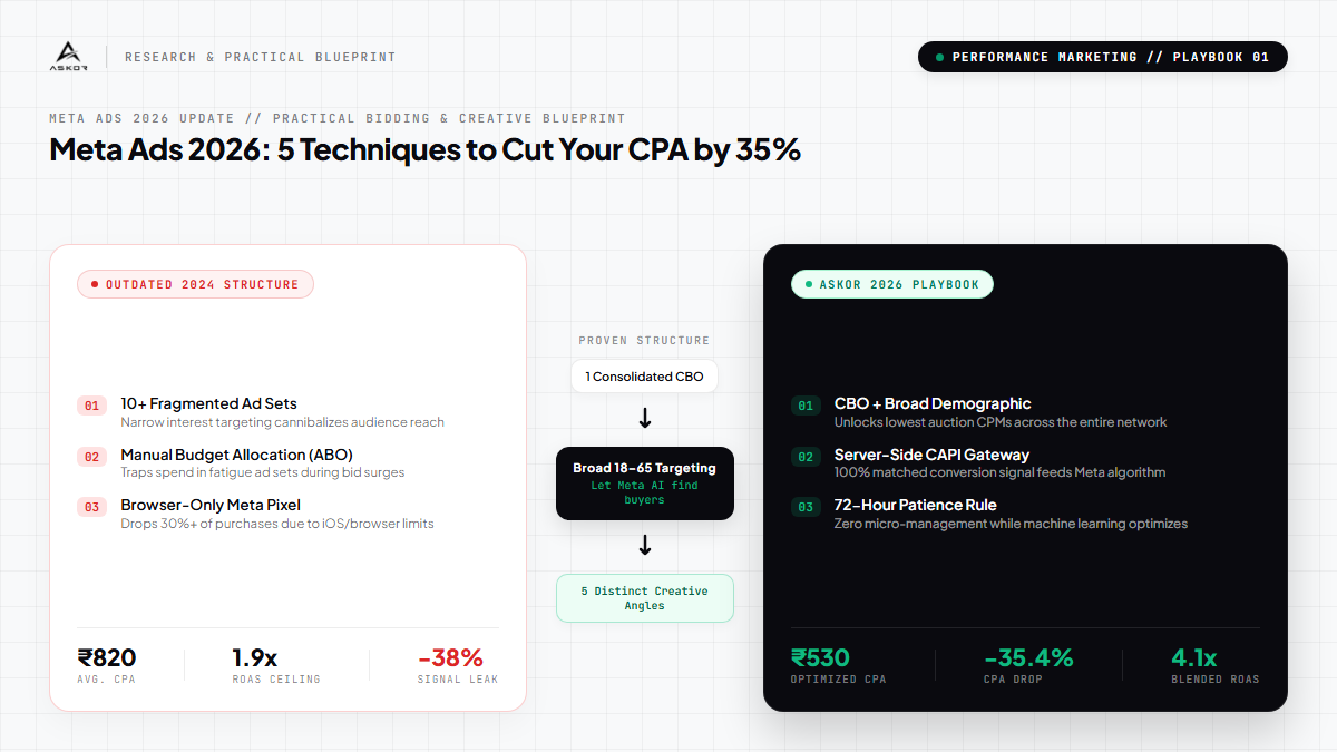 Meta Ads 2026 Update: 5 Practical Bidding & Creative Techniques to Cut Your CPA by 35%